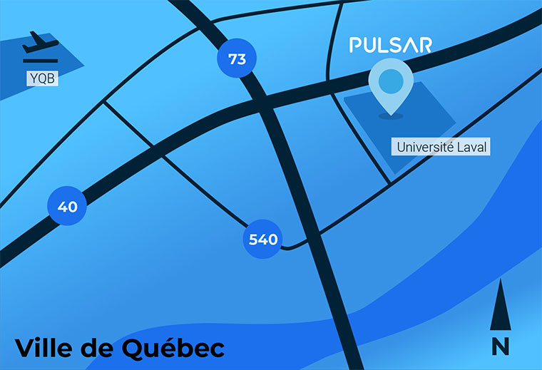 Localisation de l'Université Laval sur la carte interactive. Cet hyperlien s'ouvrira dans une nouvelle fenêtre.